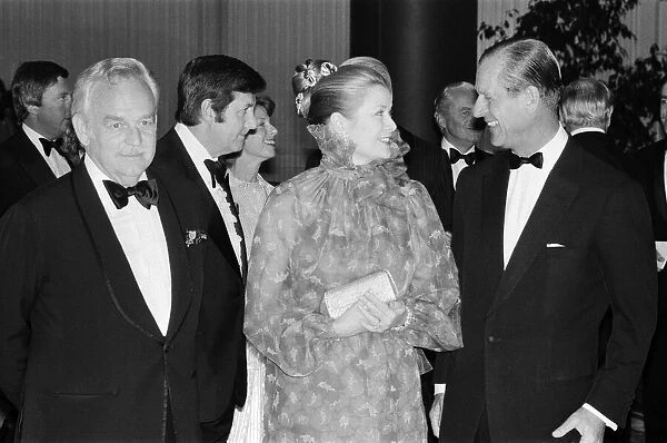 Prince Rainier and Princess Grace of Monaco with Prince Philip