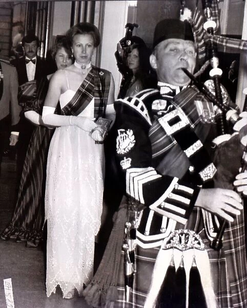 Princess Anne at Royal Scots 350th anniversary Ball Edinburgh 1983