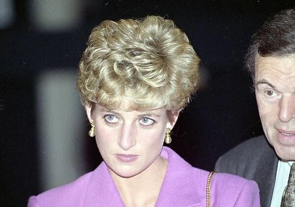 Princess Diana in Paris during the overseas Visit to France. 14th November 1992