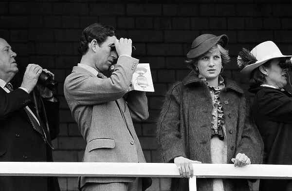 Princess Diana and Prince Charles at Aintree Racecourse for the the Grand National