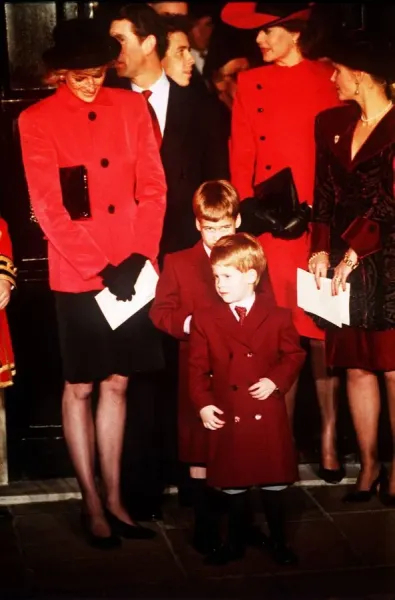 Princess Diana, Prince Harry and Prince William at Princess