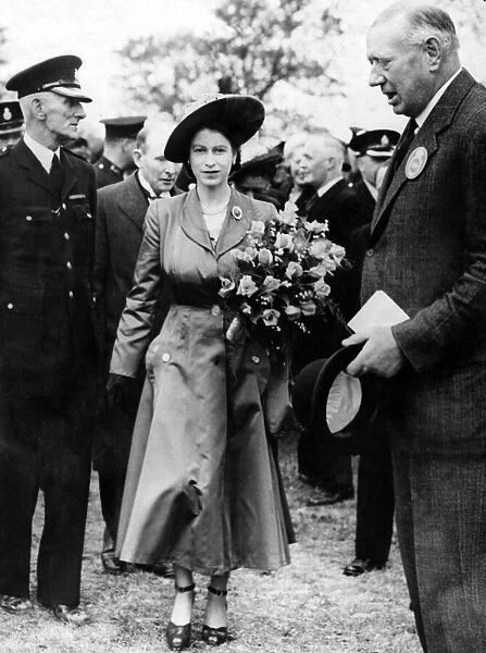 Princess Elizabeth (later Queen Elizabeth II) during a visit to Wales