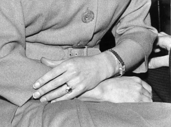 Princess Margaret pictured. The picture is a close up of her hand