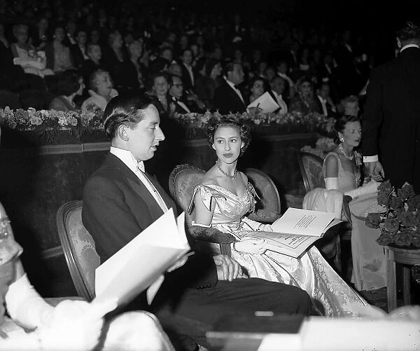 Princess Margaret and William Wallace June 1953 at the premiere of the film