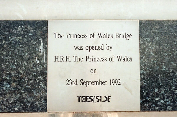 The Princess of Wales Bridge Plaque, Stockton, 23rd September 1997