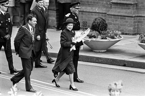 Queen Elizabeth II at Leamington Spa Town Hall, Warwickshire. 24th March 1988