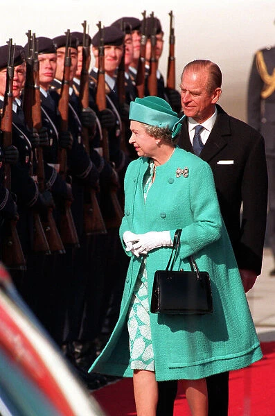 Queen Elizabeth II and Prince Philip in Germany. November 1992