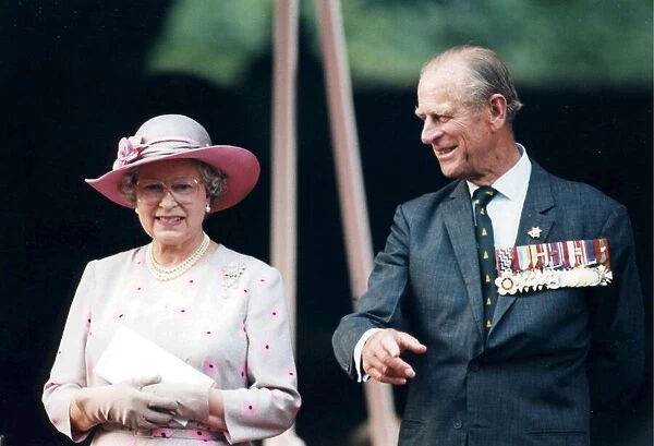 Queen Elizabeth II and Prince Philip. January 1995