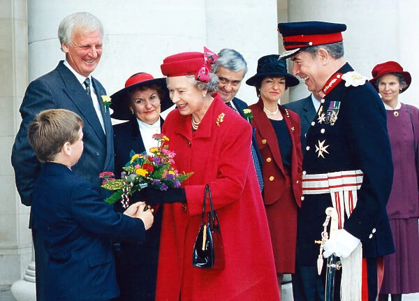Queen Elizabeth II visits the National Museum. Wales. Christopher Wilson