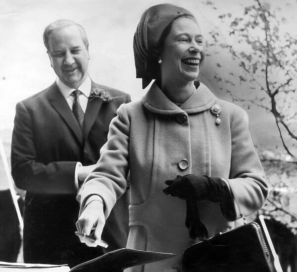 The Queen visits Manchester, 16th May 1968. Outside William Kenyon and Sons Ltd