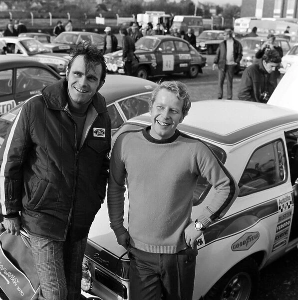 RAC Rally November 1970 Gunnar Palm (left) and Hannu Mikkola