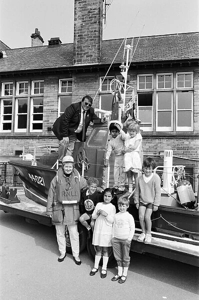 Ready for sea in land-locked Huddersfield... that was these pupils of Birkby Infants