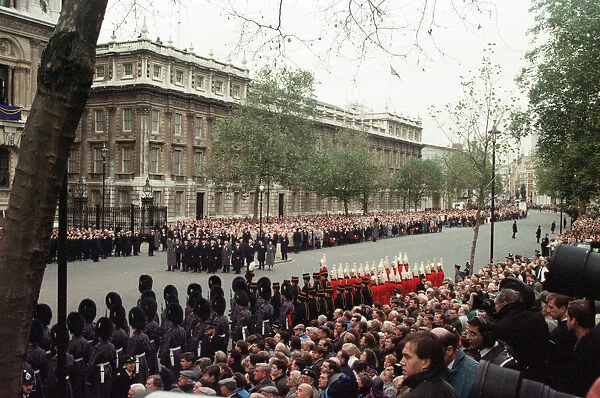 Remembrance Day parade at Whitehall, London. 11th November 1991