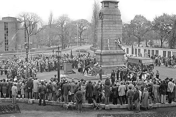 Remembrance Day Service at the Cenotaph, Middlesbrough, Sunday 10th November 1979