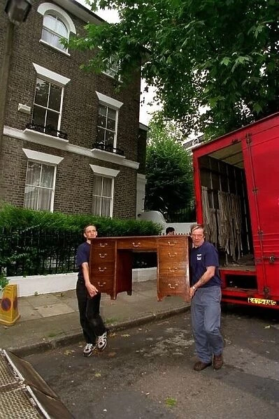 Removal men take Tony Blairs furniture from house July 1997 in Islington to his