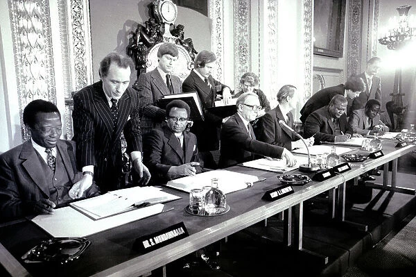 Rhodesia Final Agreement Signing The final agreement on the future of Rhodesia as