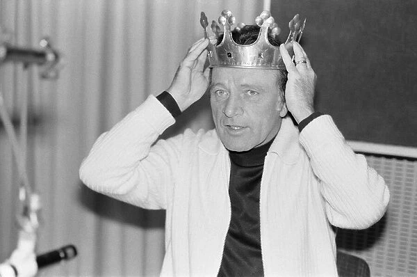 Richard Burton at Broadcasting House, where he is recording the role of Storyteller in