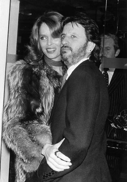 Ringo Starr arriving for the birthday party of actress Elizabeth Taylor with wife Barbara