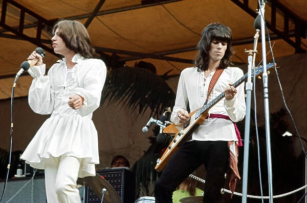 Rolling Stones in concert at Hyde Park 5th July 1969. Mick Jagger