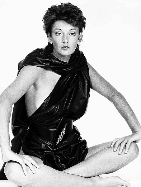 Sarah Douglas Actress new Superbitch in Falcon Crest wearing a leather cape