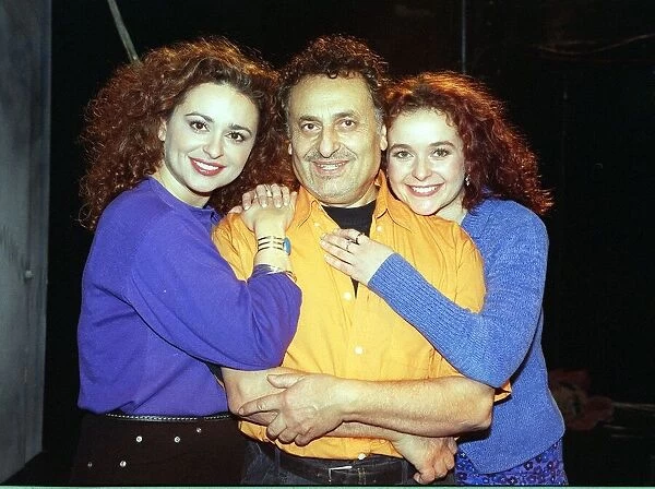 Sawalha Acting Family December 1997 Nadia Sawalha Actress LEFT with father Nadim Sawalha