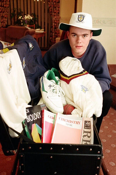 School boy Neil Killeen, packs his bags for the Durham Tour to Zimbabwe