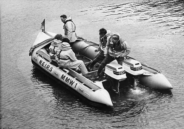 The Seaton Sluice inshore rescue boat shortly after being launched. 8th June 1974