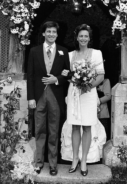 Sebastian Coe Athlete With His Wife Nicola At The Blessing Of Their Wedding At All