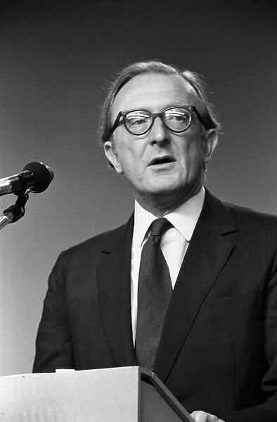 Secretary of State for Defence Lord Carrington speaking at the Conservative Party