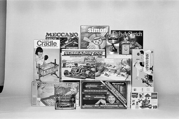 A selection of children's toys and games. 24th November 1979