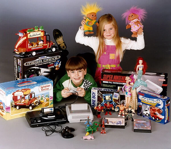 A selection of popular toys for children. November 1992