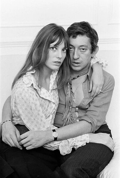 Serge Gainsbourg Actor With Actress Jane Birkin In Their Chelsea Home