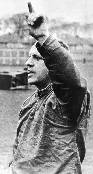Bill Shankly, Liverpool manager during a training session. Circa 1971