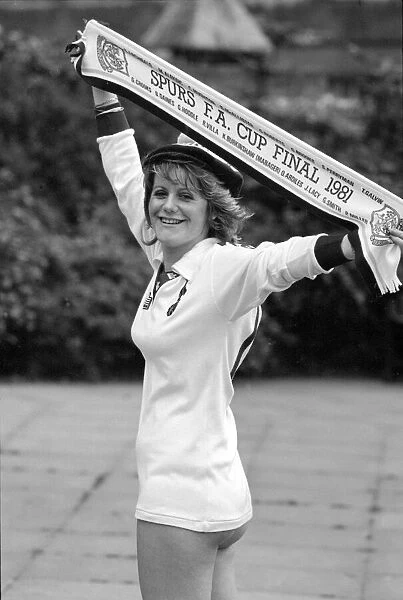 Shelley Keston, Spurs fan who is engaged to midfield star Paul Miller. 8th May 1981
