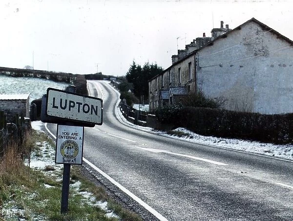Sign for Lupton Cumbria where conman Michael Glen ran hotels calling himself Lord Lupton