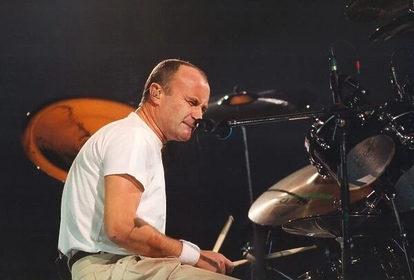 Singer Phil Collins performs in concert at Newcastle Arena 9 November 1997