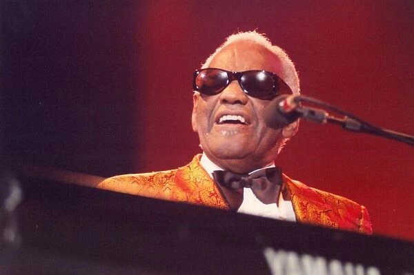 Singer Ray Charles in concert at the Newcastle Arena 24 June 1996