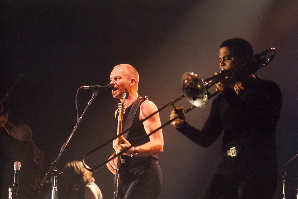 Singer  /  songwriter Sting in concert at the Newcastle Arena, 24th November 1996