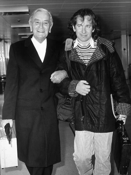 Sir David Lean and Steven Spielberg at London Heathrow Airport