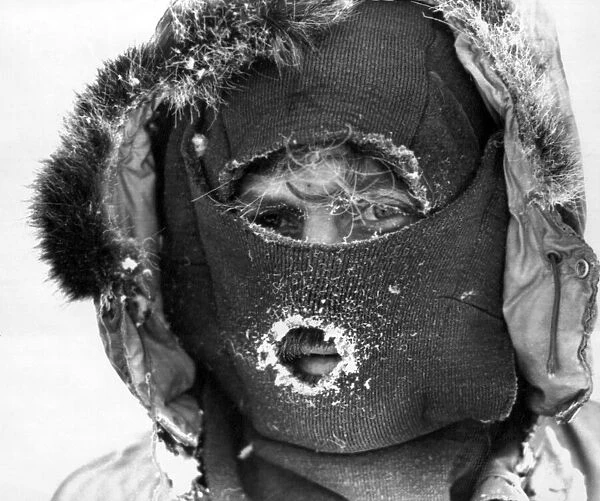Sir Ranulph Twistleton Wykeham Fiennes, explorer, at the North Pole during the Transglobe