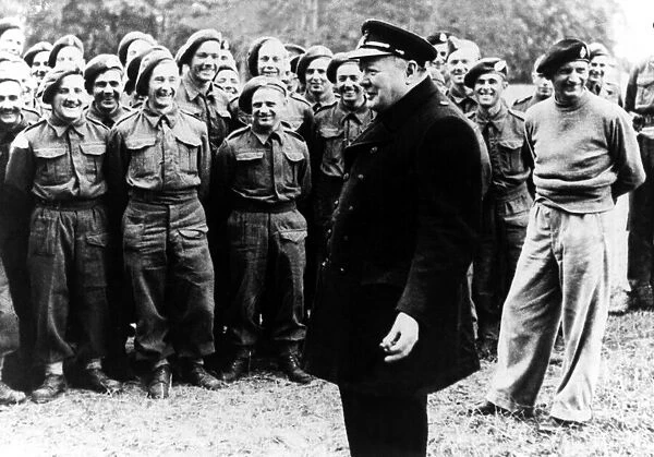Sir Winston Churchill - 1944, the British Prime Minister with General Monty talking to
