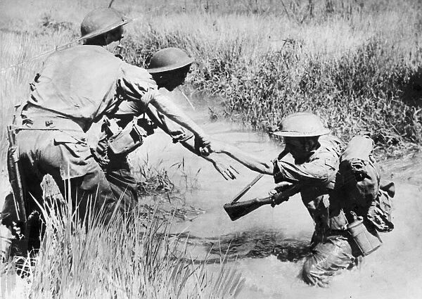 Soldiers of the British 36th Division in Burma during the Second World War