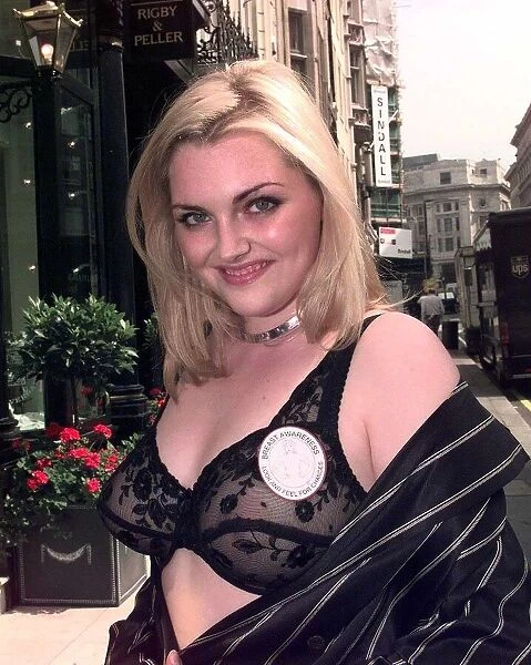 Sophie Dahl Model shows off the new bra that is made by the Queens Bra makers Rigby