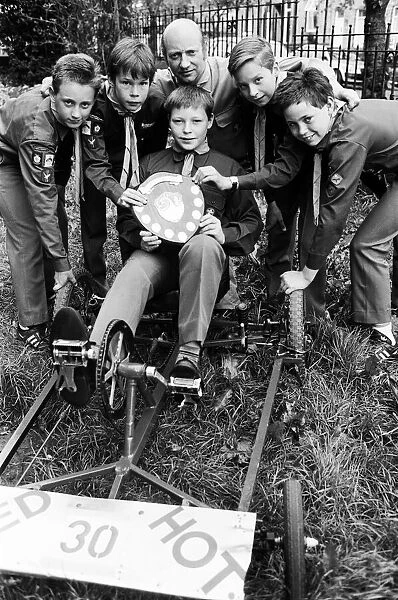 Speed kings... youngsters from the 11th Holy Trinity Scouts in Marsh raced off with top