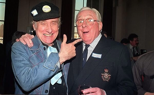 Spike Milligan Actor with Hughie Green at The Imperial War Museum meeting with