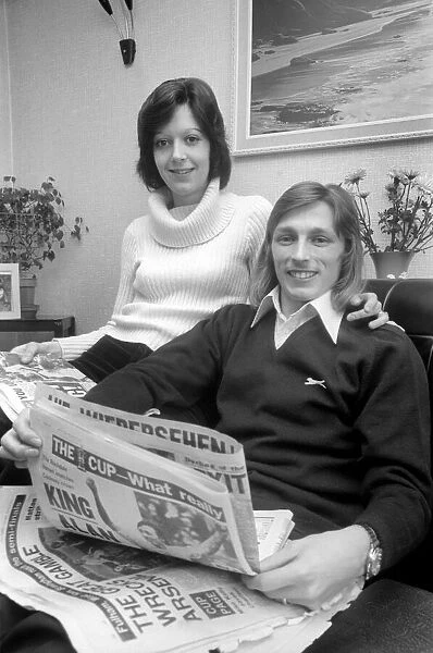 Sport: Football: West Ham United Cup Star. Alan Taylor and Jeanette Johnson