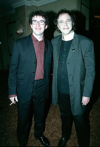 Steve Coogan comedian and David Essex singer February 1999 Arrive At the Variety club