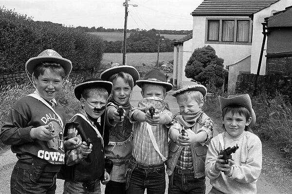It a stick-up ? by a realistic looking bunch from Almondbury at a Cowboys