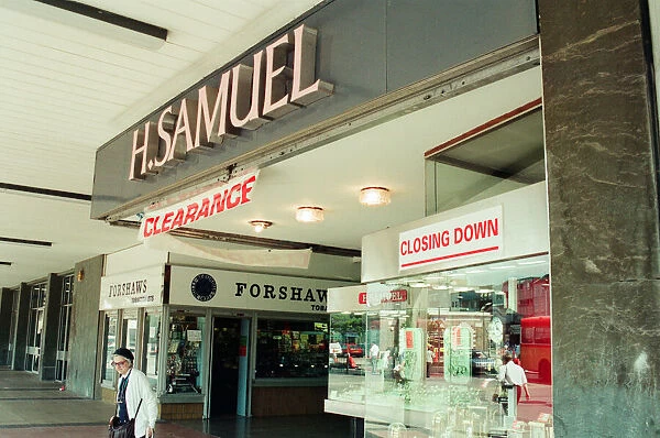 Stockton High Street Shops, 29th June 1993. H Samuel Jewellery Shop