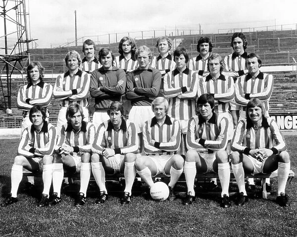 Stoke City Football Team, pre season photograph. August 1974